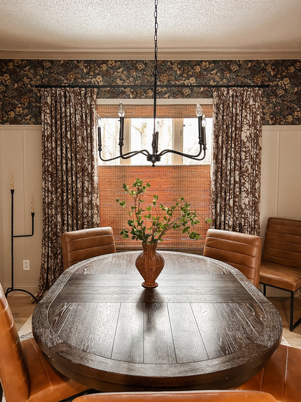 faiga brown Floral Curtains