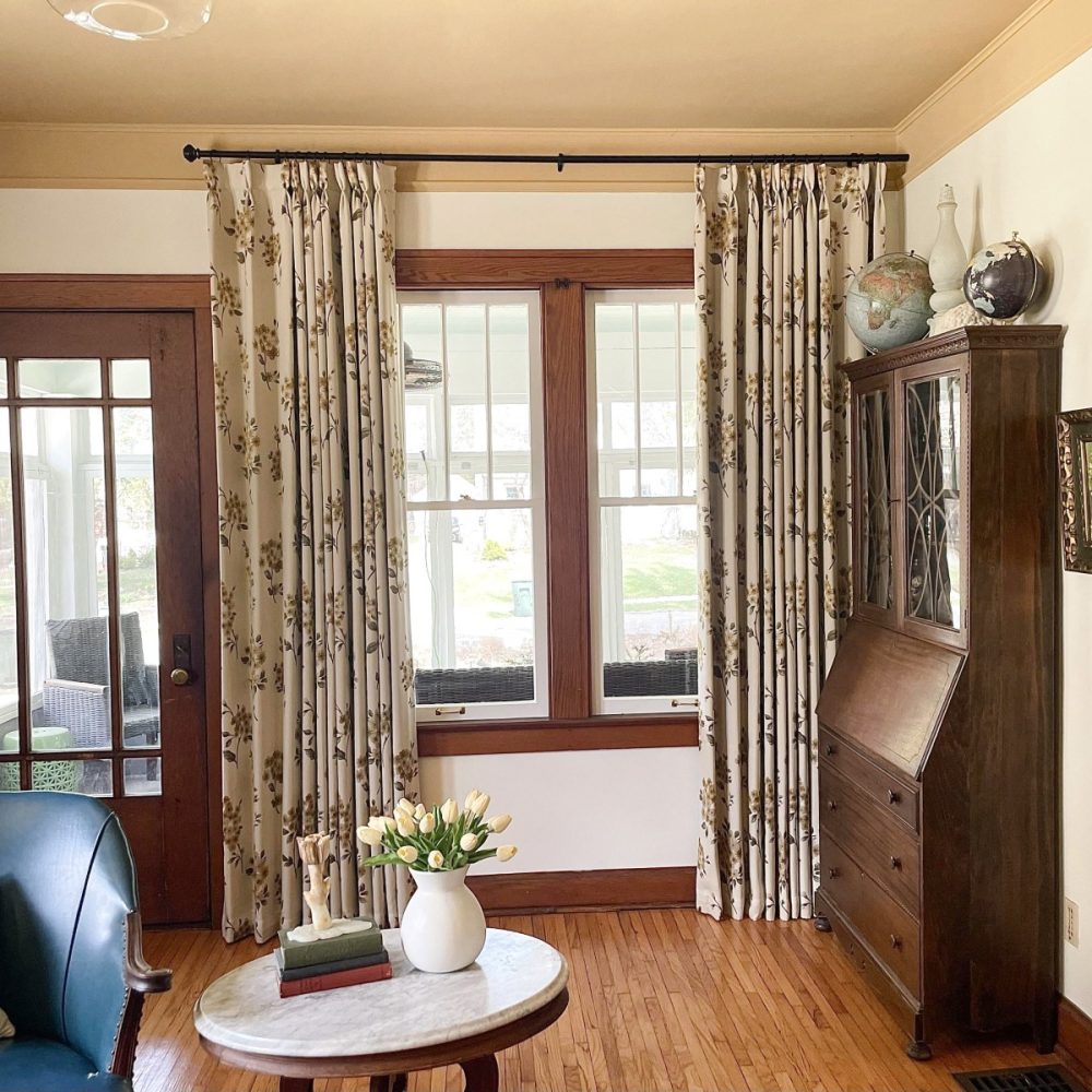 Florence Cherry Floral Room Darkening Curtains