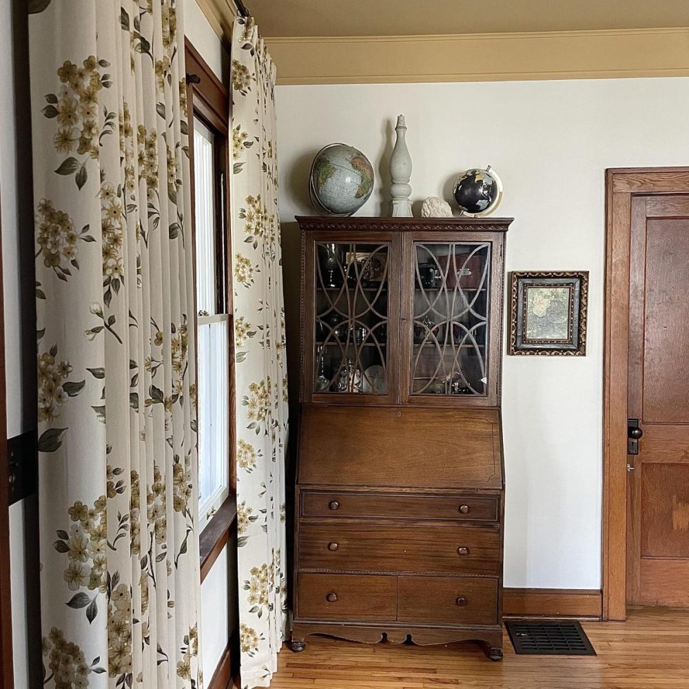 Florence Cherry Floral Room Darkening Curtains