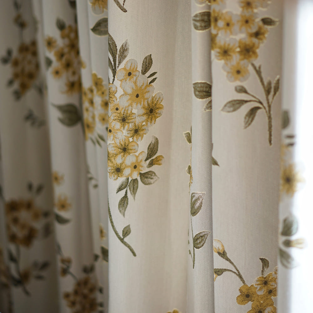 Florence Cherry Floral Room Darkening Curtains