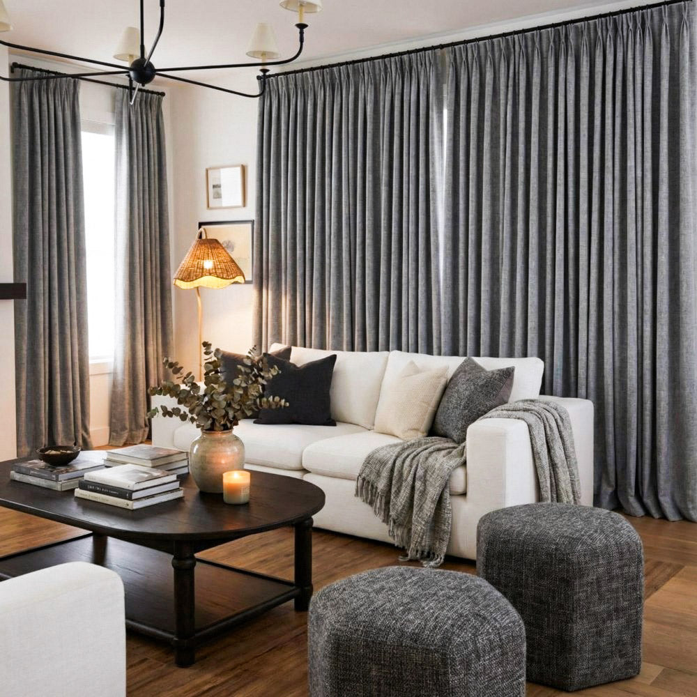 Gabriel 100% Blackout Linen Thermal Curtains