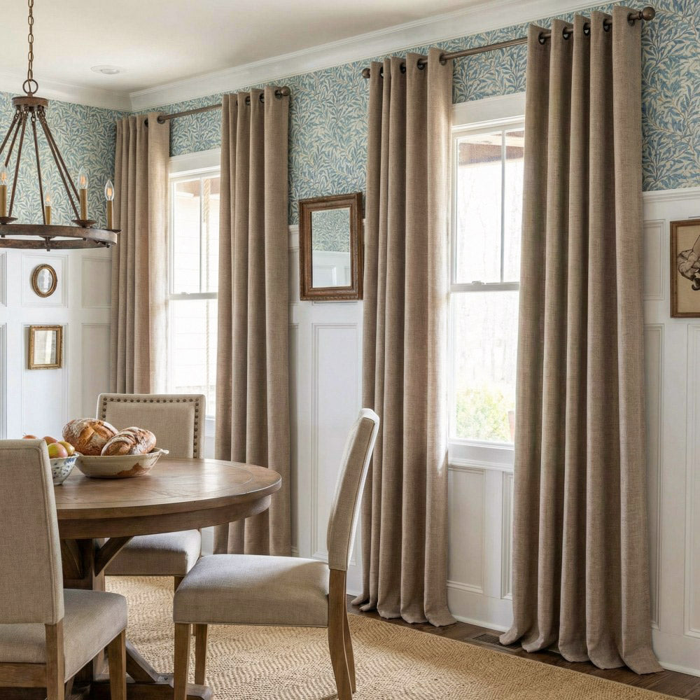 Gabriel 100% Blackout Linen Thermal Curtains