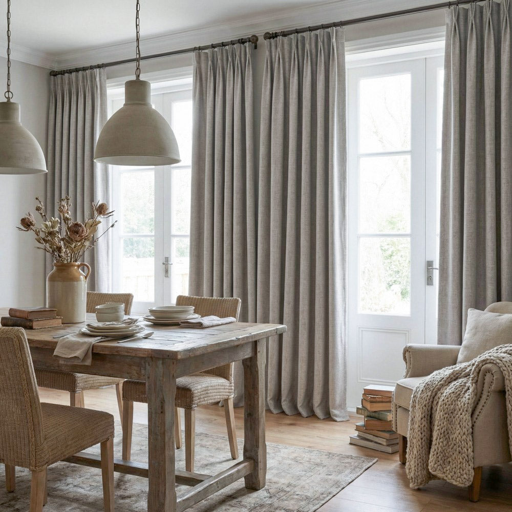 Gabriel 100% Blackout Linen Thermal Curtains