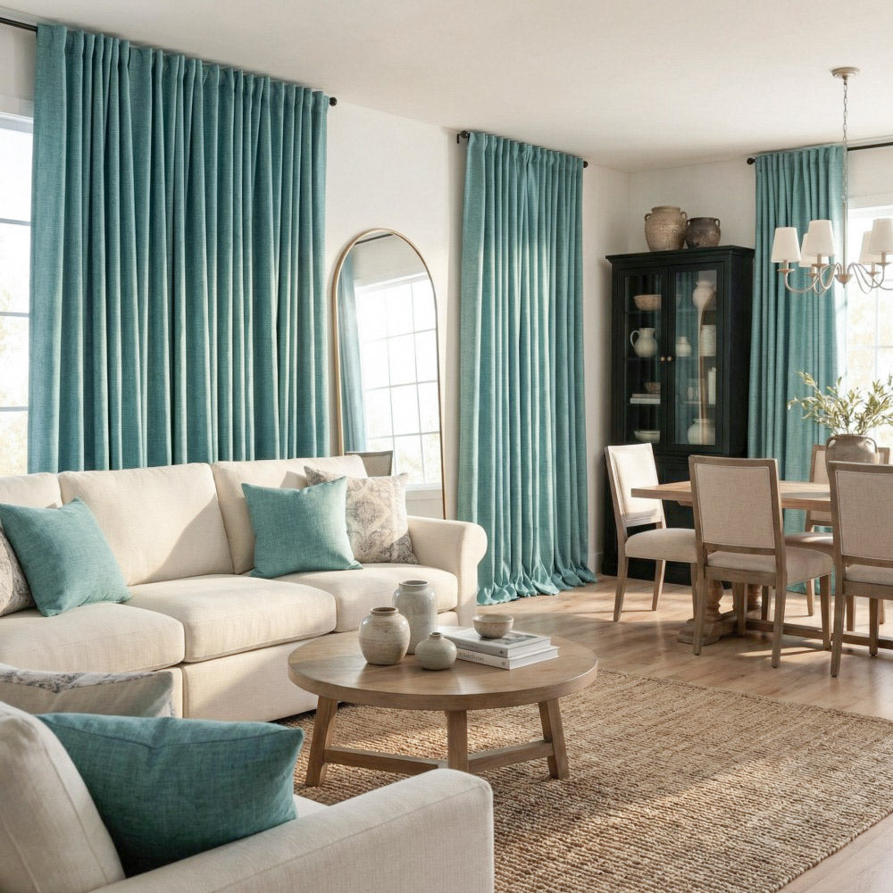 Gabriel 100% Blackout Linen Thermal Curtains