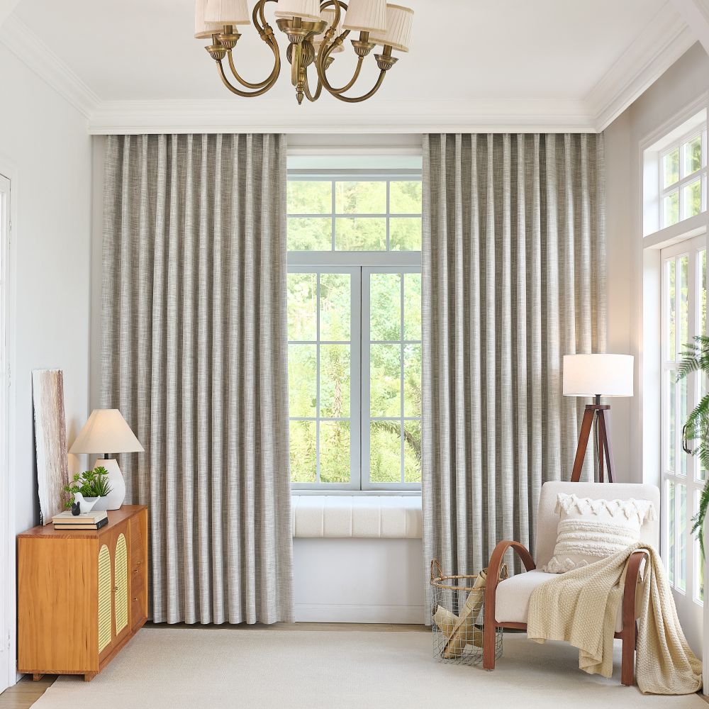 Gabriel 100% Blackout Linen Thermal Curtains