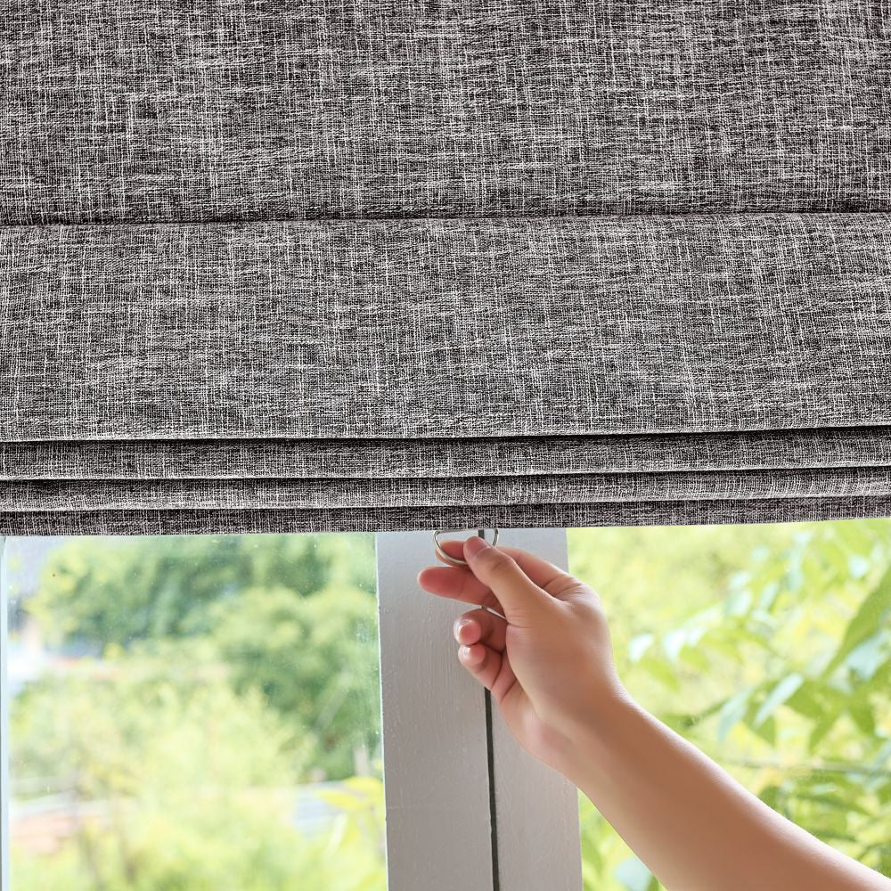 Gabriel Linen Blackout Roman Shade