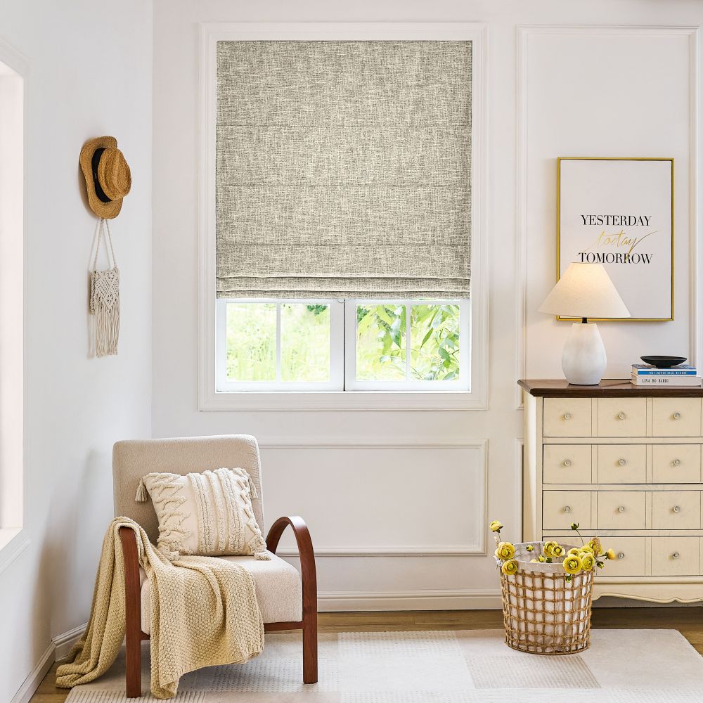 Gabriel Linen Blackout Roman Shade
