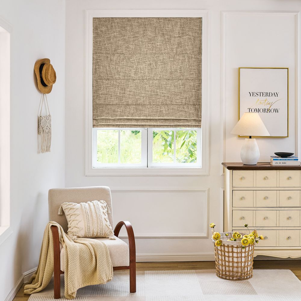 Gabriel Linen Blackout Roman Shade
