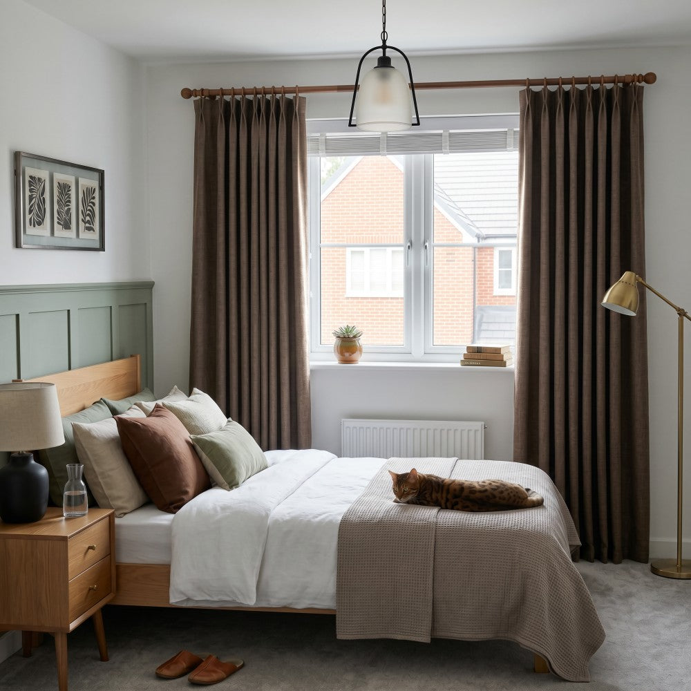 Gabriel 100% Blackout Linen Thermal Curtains