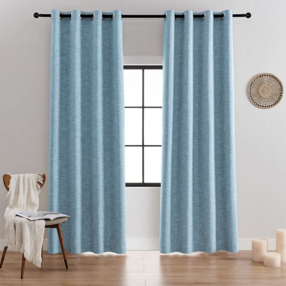 Gabriel 100% Blackout Linen Thermal Curtains