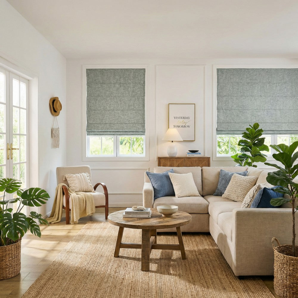 Gabriel Linen Blackout Roman Shade