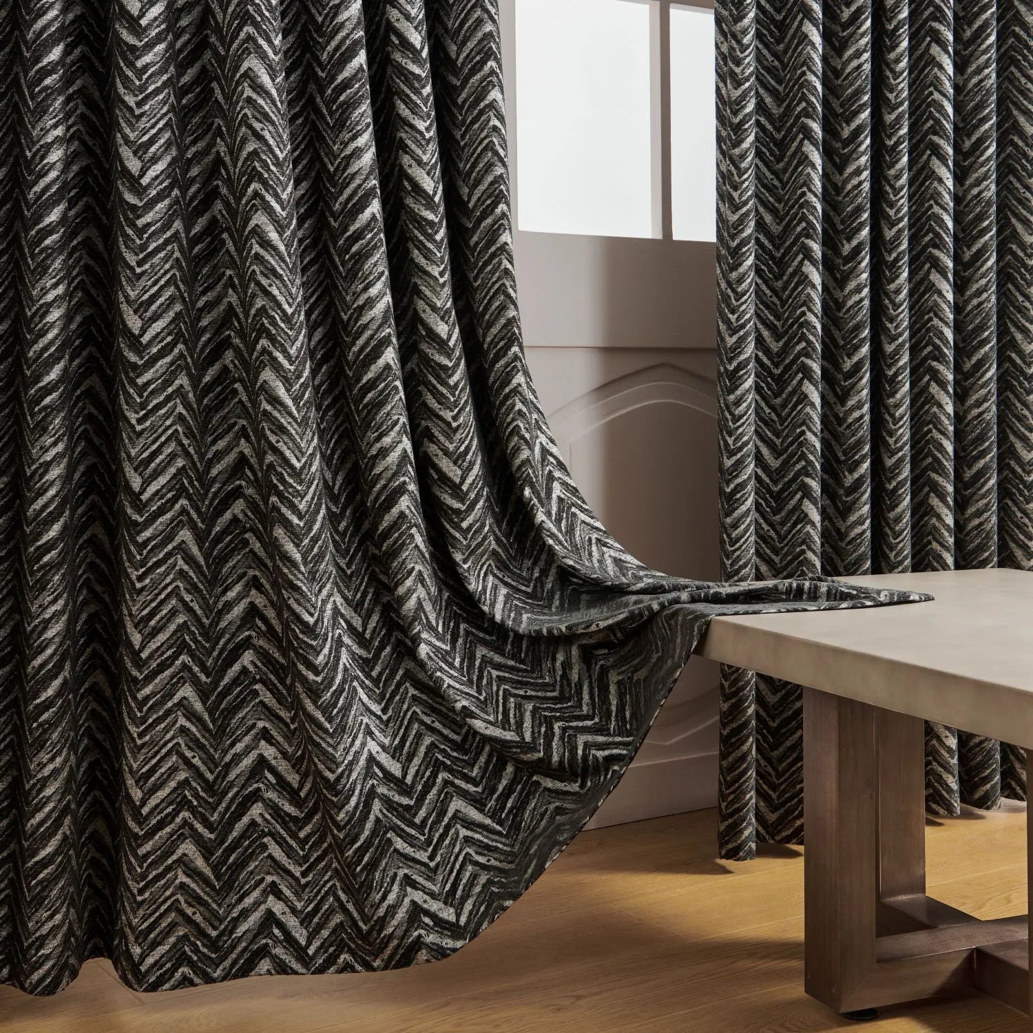 Gary Soft Herringbone Jacquard Curtains