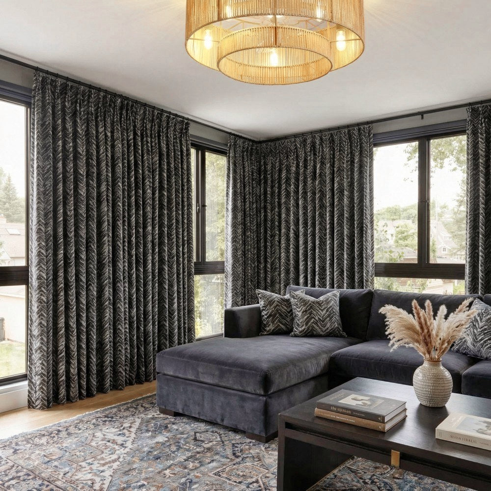 Gary Soft Herringbone Jacquard Curtains