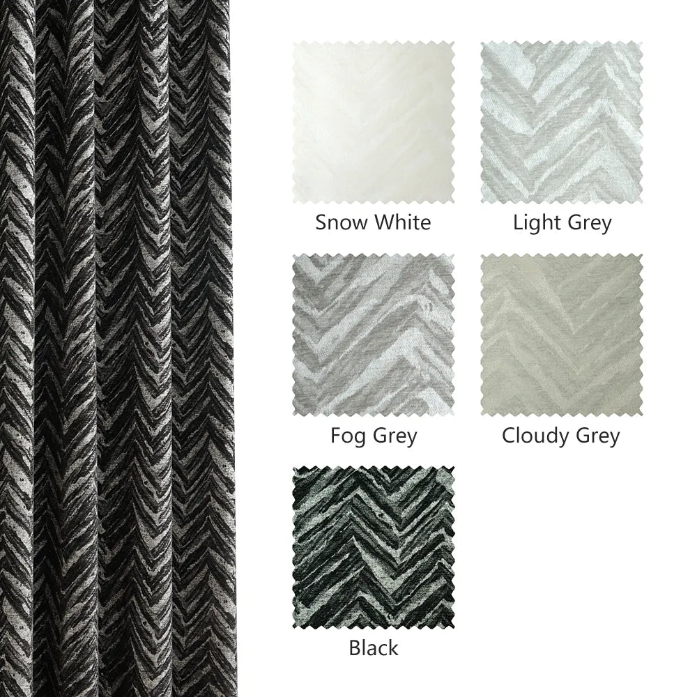 Gary Soft Herringbone Jacquard Curtains