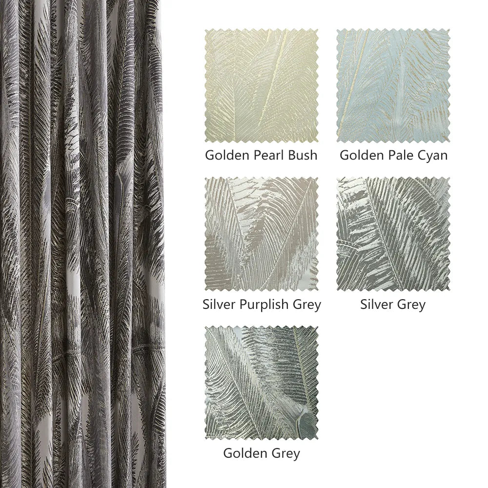 Gemma Palms Leaf Patterned Curtains