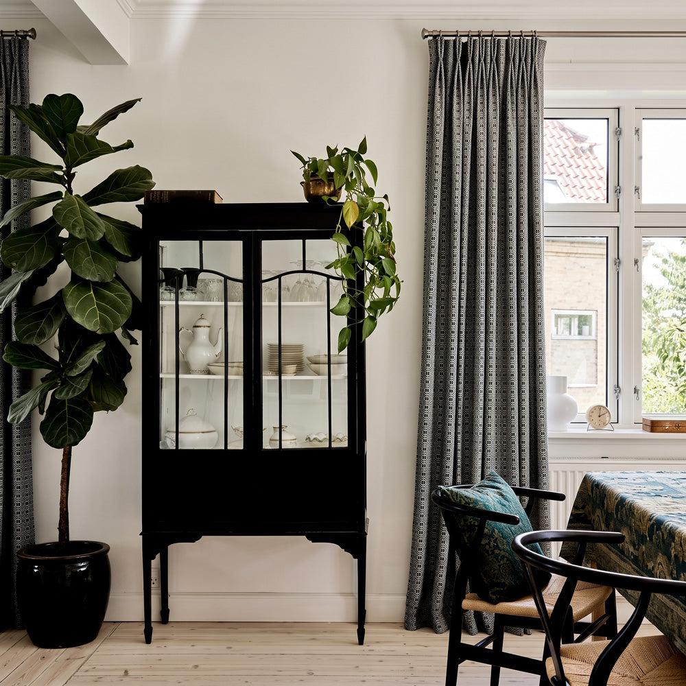 Rideaux en lin motif géométrique tissé Giada