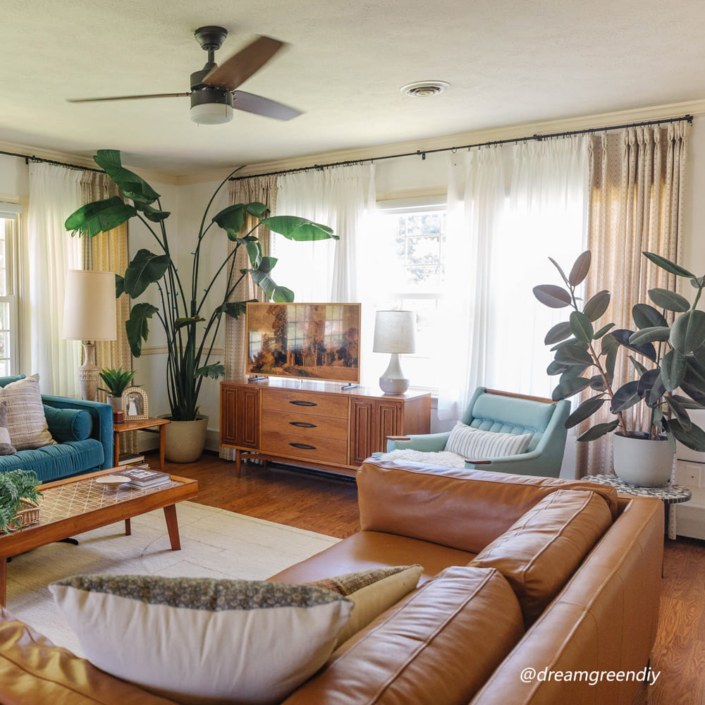 Giada Geometric Woven Pattern Linen Curtains