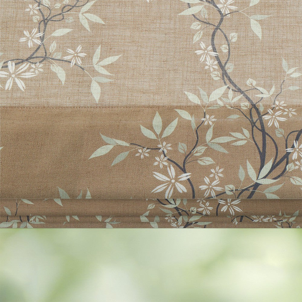 Gina Beige Floral Roman Shade