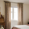 Gina Subtle Printed Floral Leaf Linen Curtains