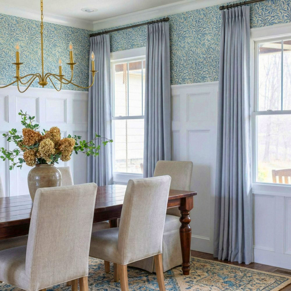 Hearty Pinstripe Textured 100% Blackout Curtains