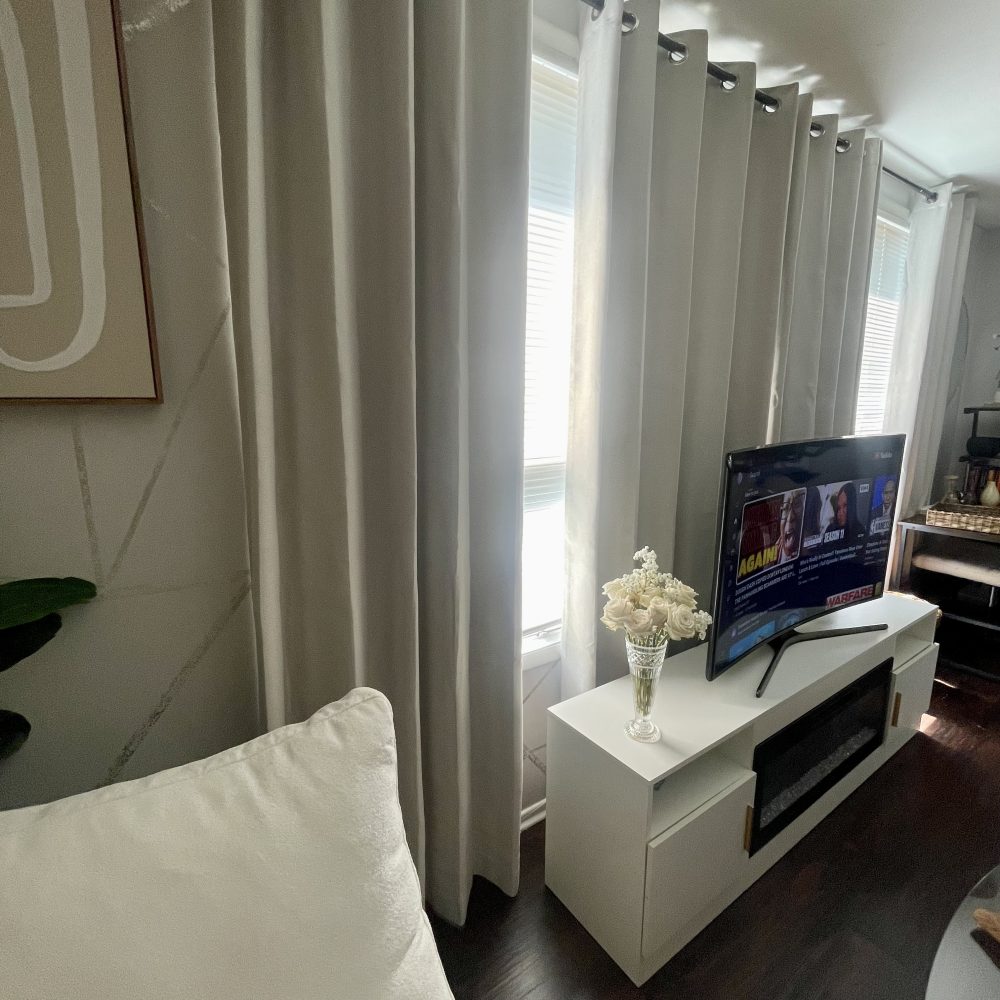 Hearty Pinstripe Textured 100% Blackout Curtains