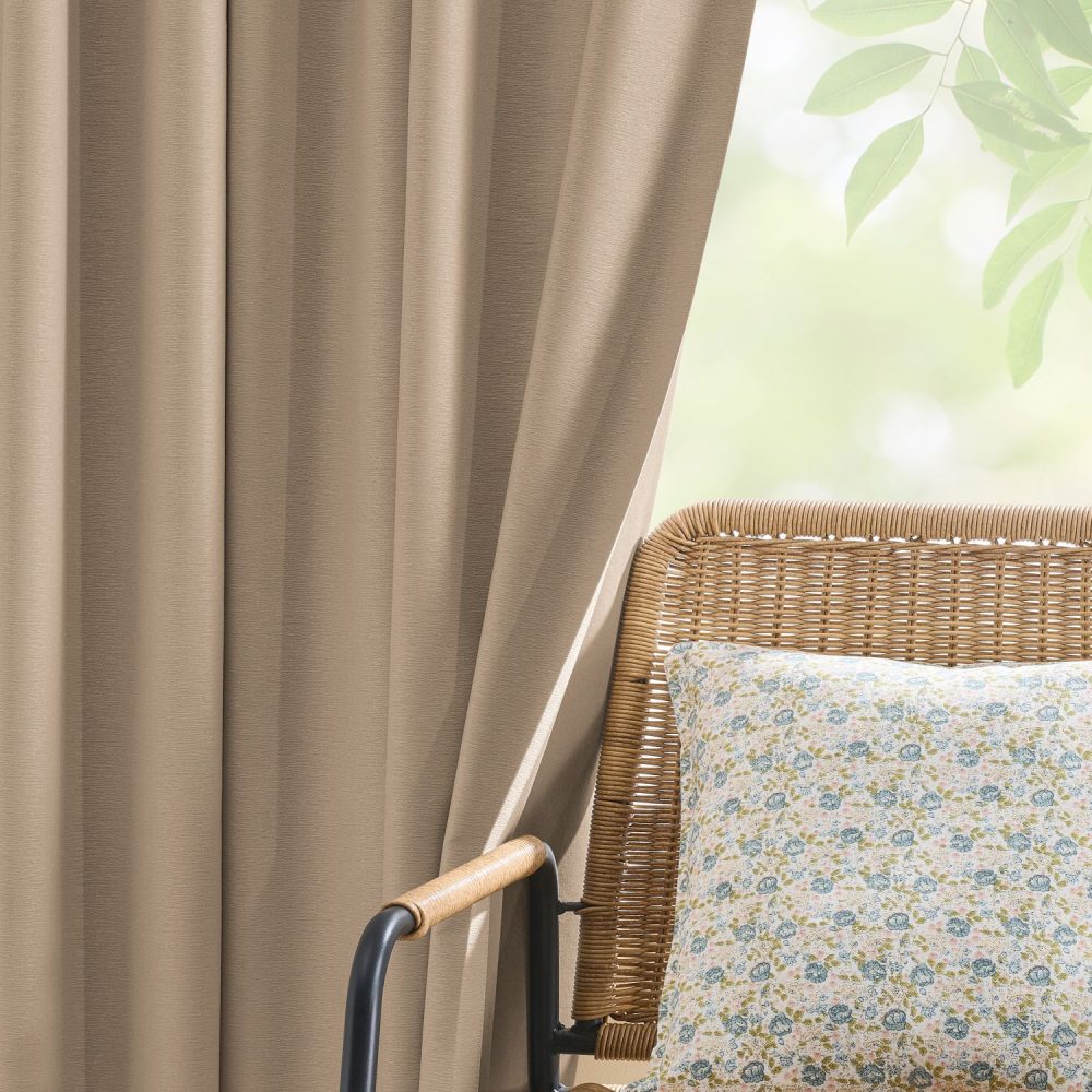 Hearty Pinstripe Textured 100% Blackout Curtains