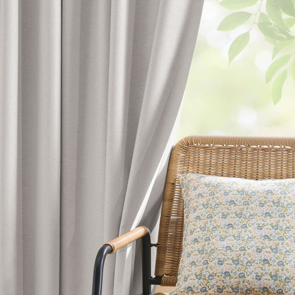 Hearty Pinstripe Textured 100% Blackout Curtains