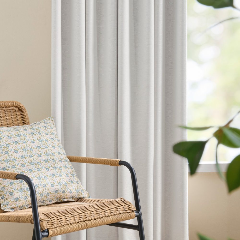 Hearty Pinstripe Textured 100% Blackout Curtains