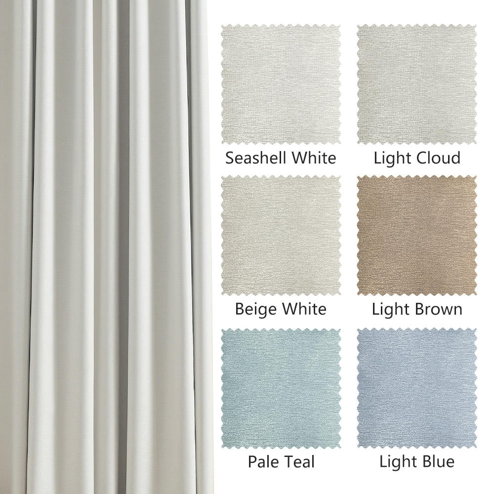 Hearty Pinstripe Textured 100% Blackout Curtains