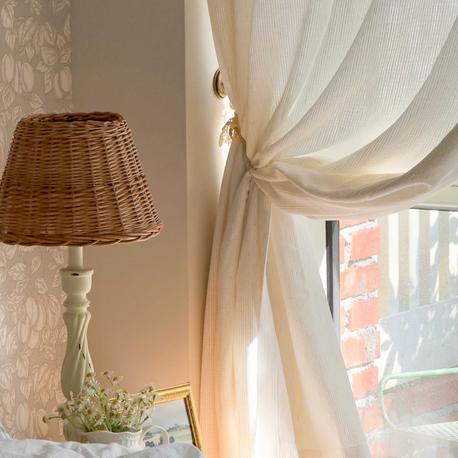 Helmi Loosely Woven Neutral Sheer Curtains