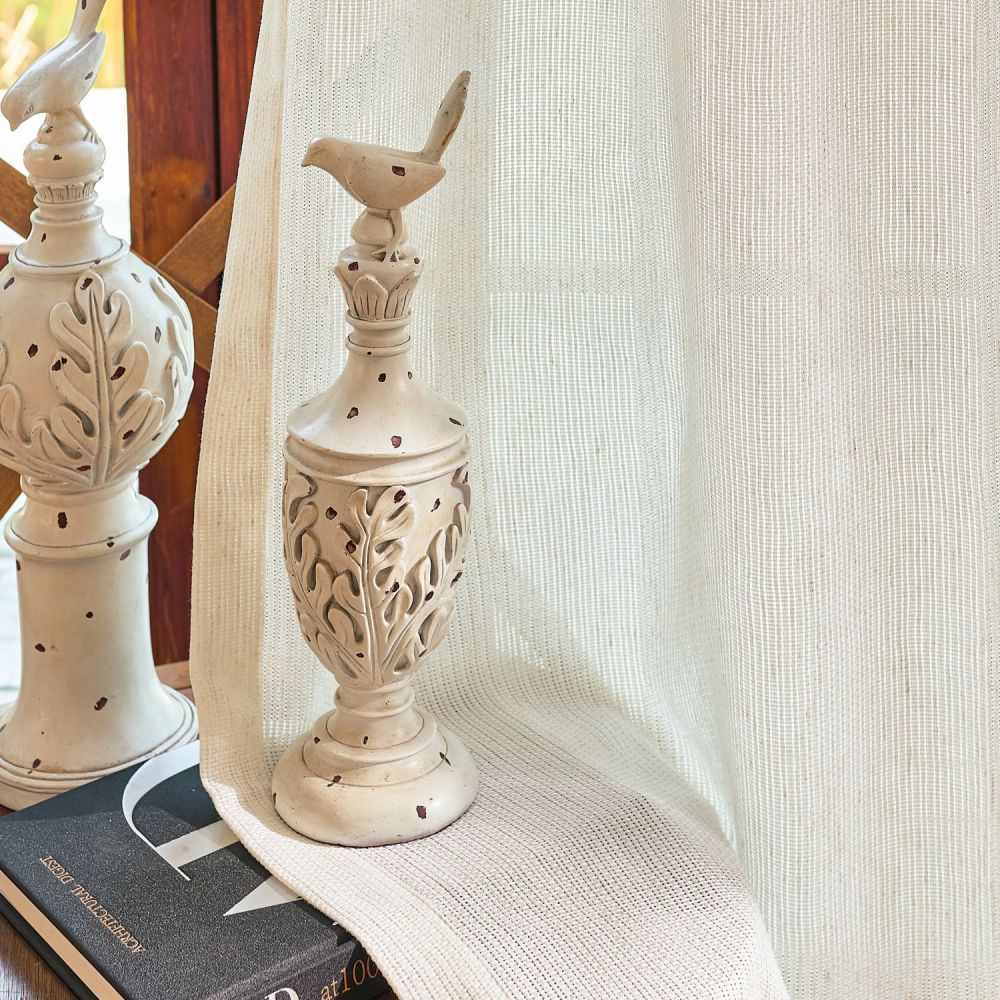 Helmi Loosely Woven Neutral Sheer Curtains
