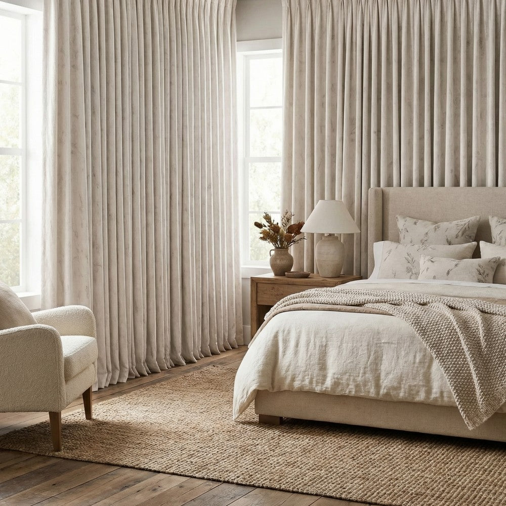 Iris Chenille-like Subtle Damask Curtains