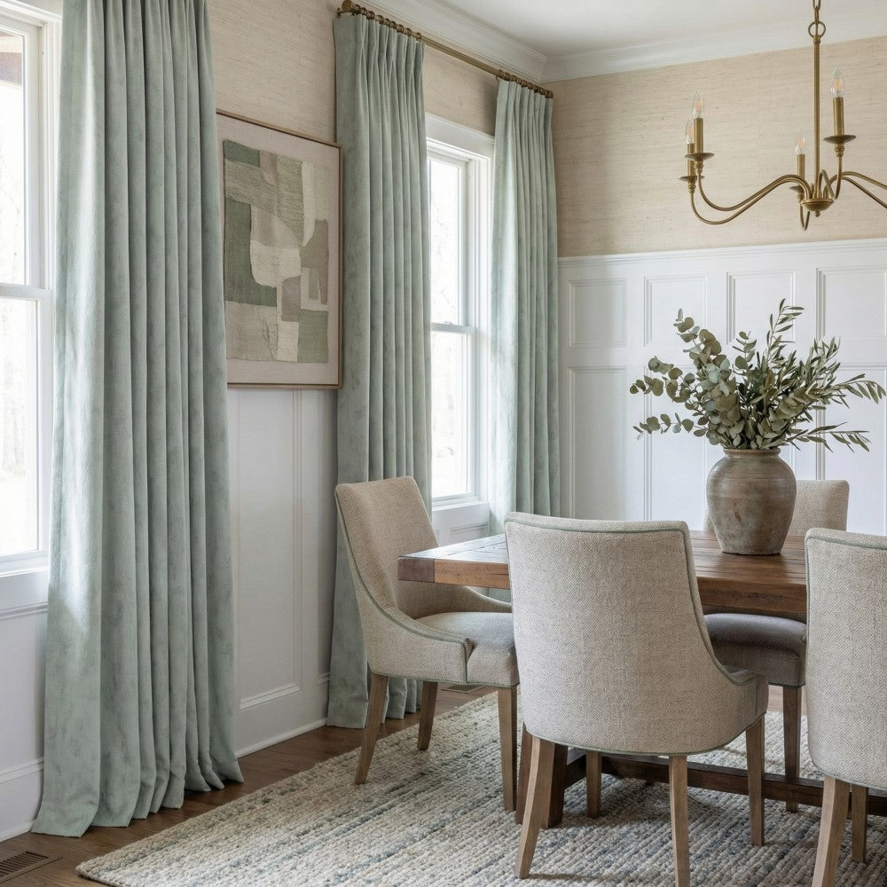 Iris Chenille-like Subtle Damask Curtains