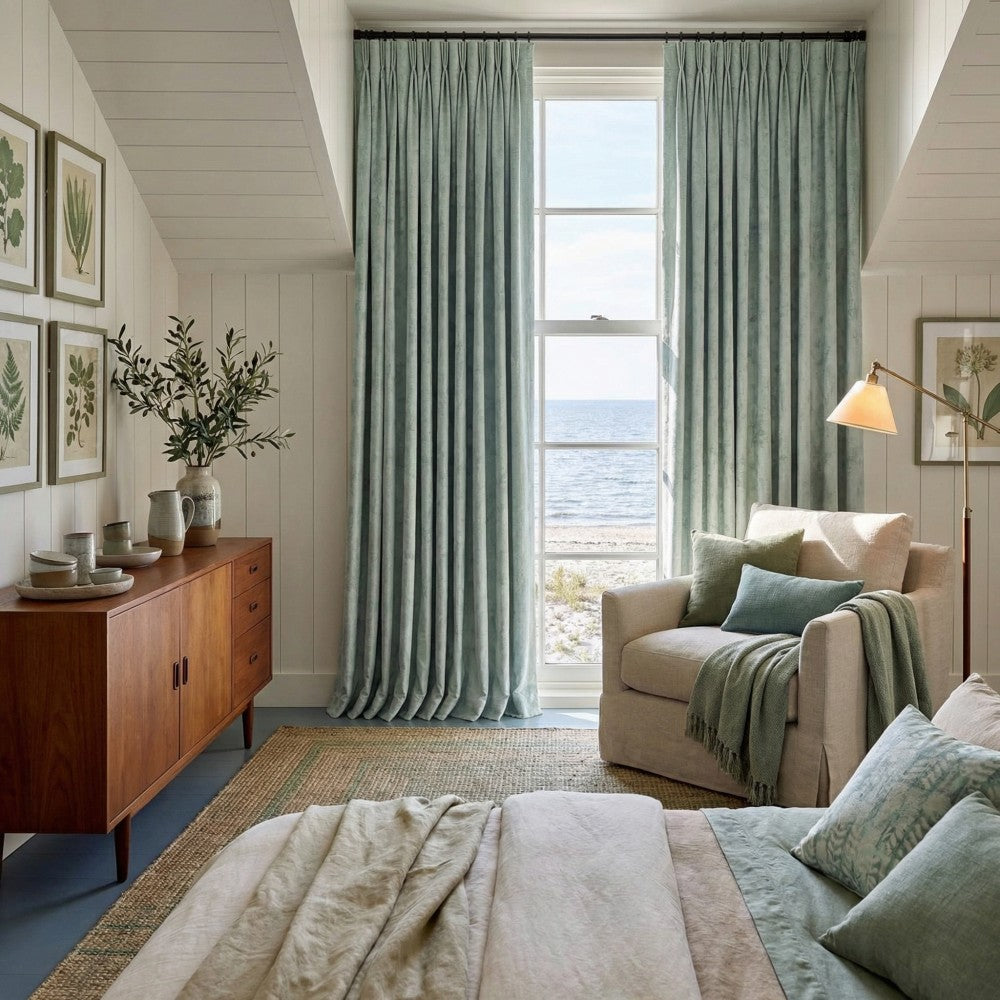 Iris Chenille-like Subtle Damask Curtains