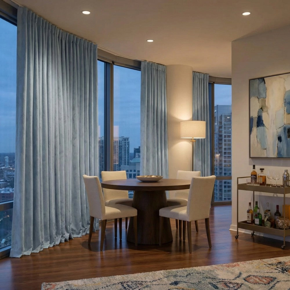 Iris Chenille-like Subtle Damask Curtains