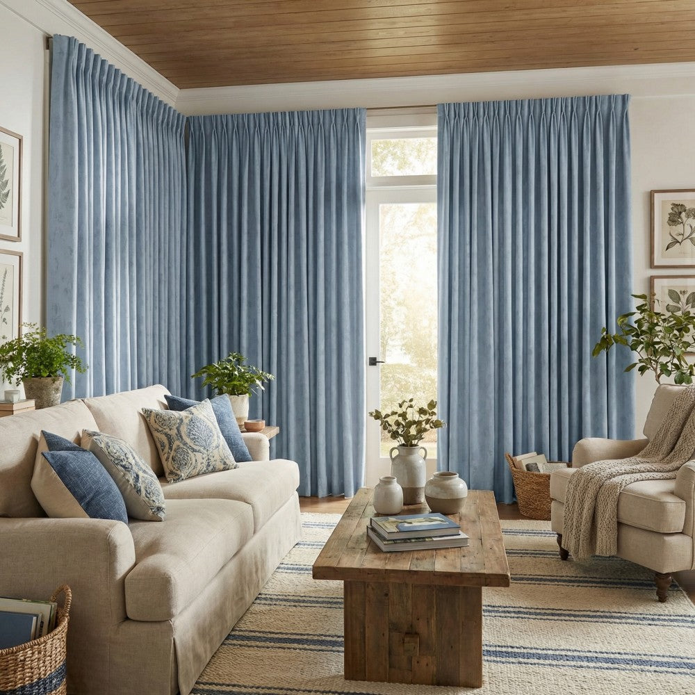 Iris Chenille-like Subtle Damask Curtains