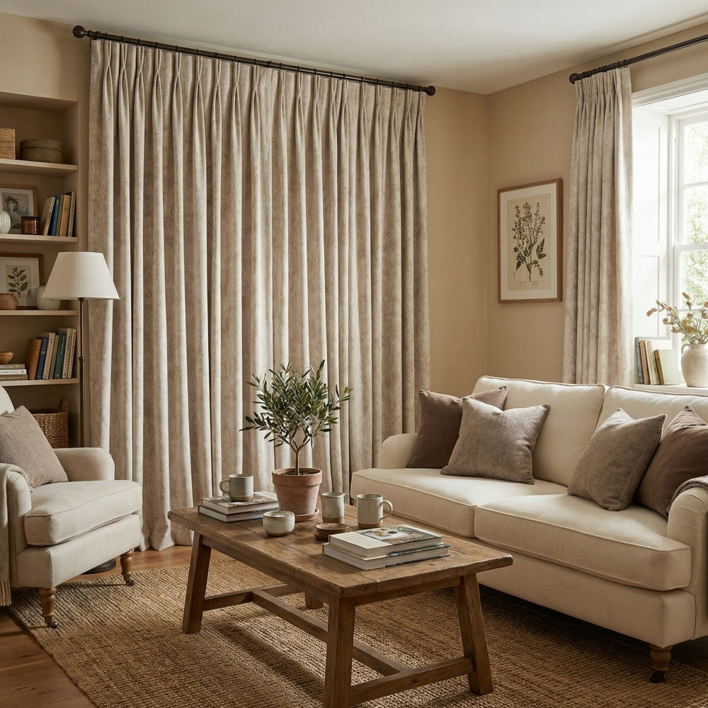 Iris Chenille-like Subtle Damask Curtains