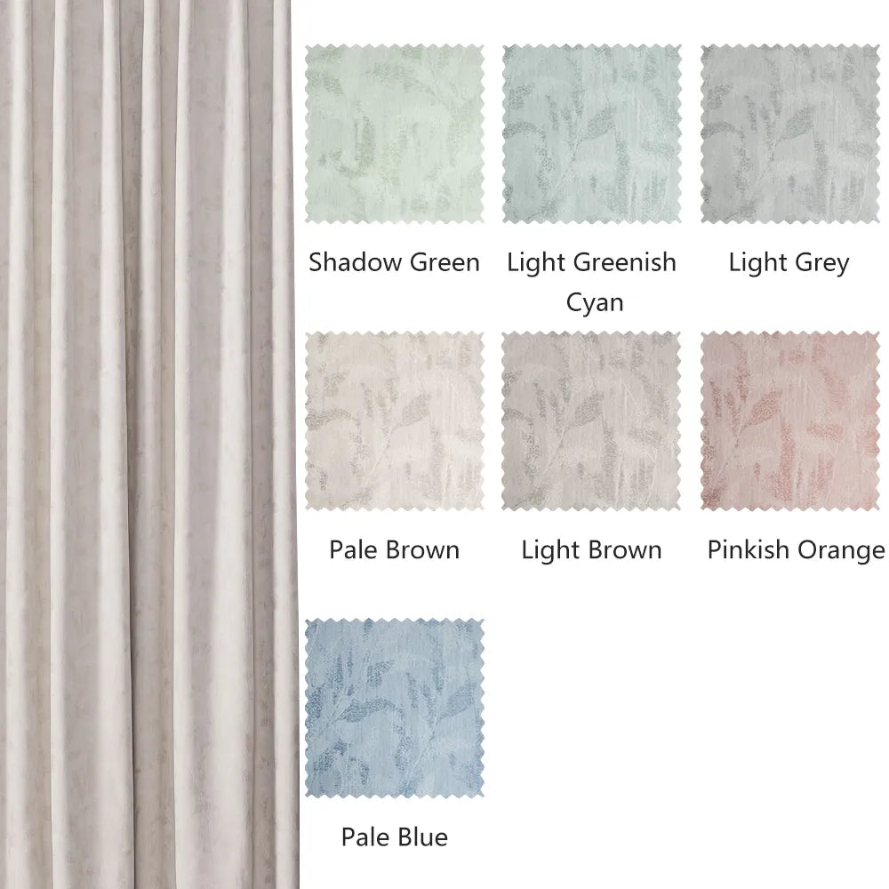 Iris Chenille-like Subtle Damask Curtains
