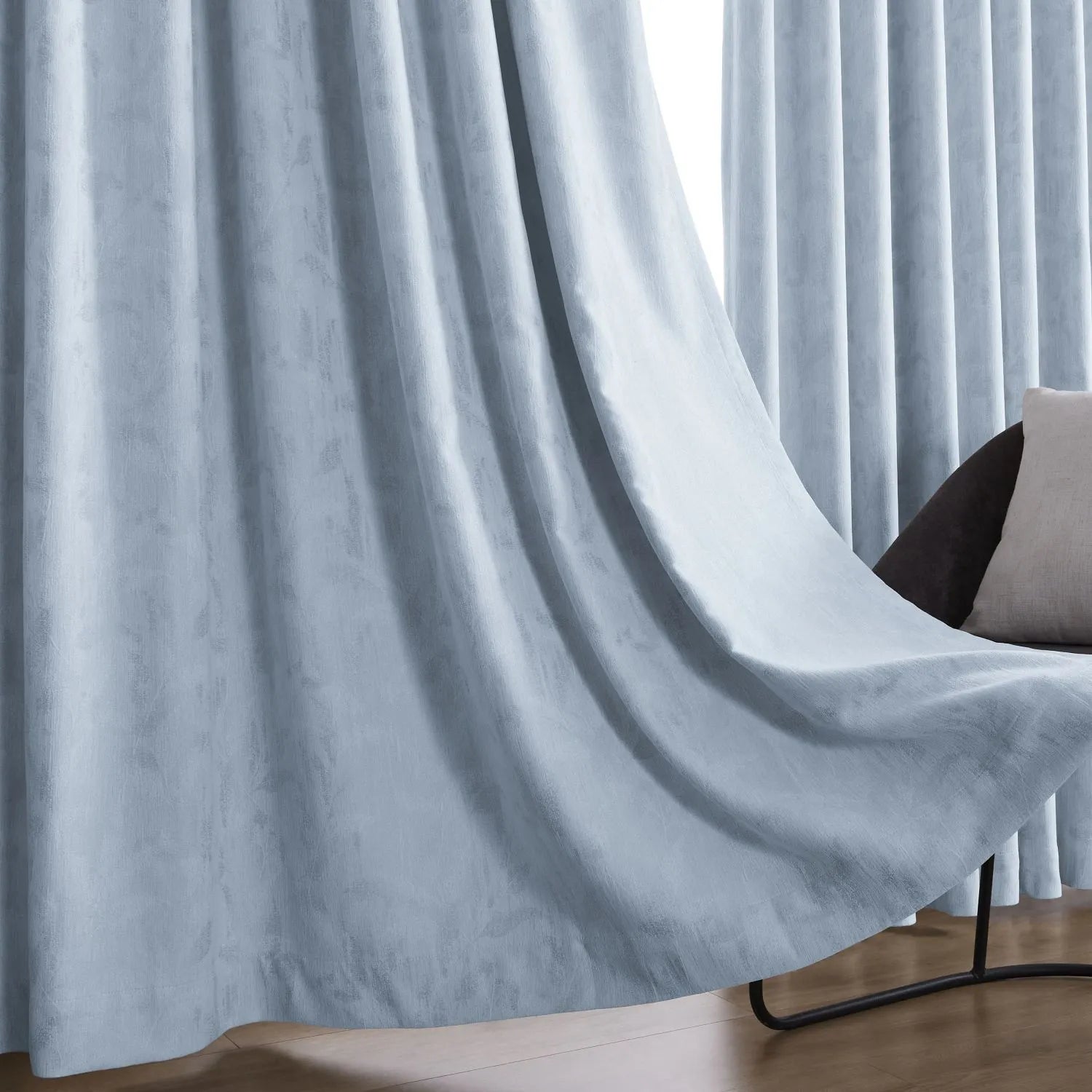 Iris Chenille-like Subtle Damask Curtains