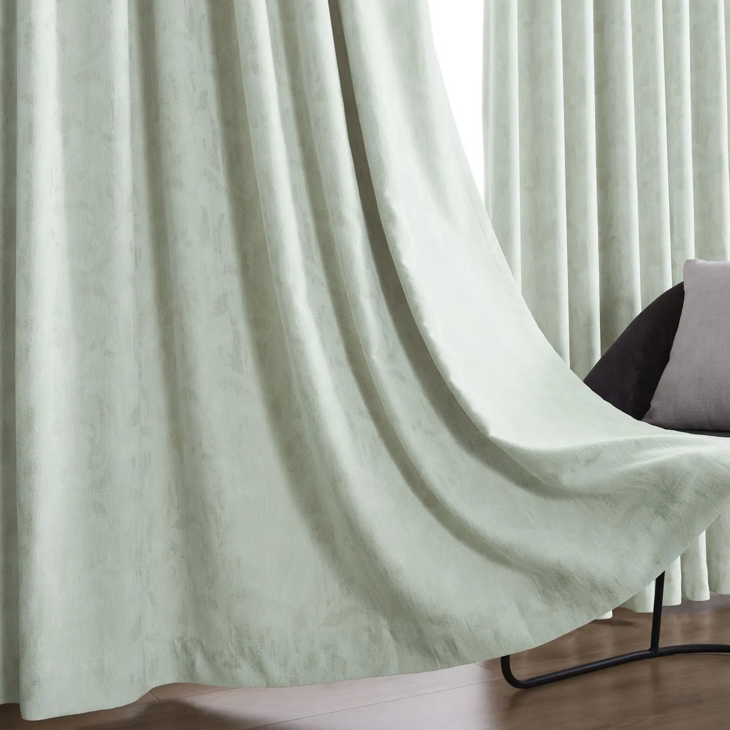 Iris Chenille-like Subtle Damask Curtains