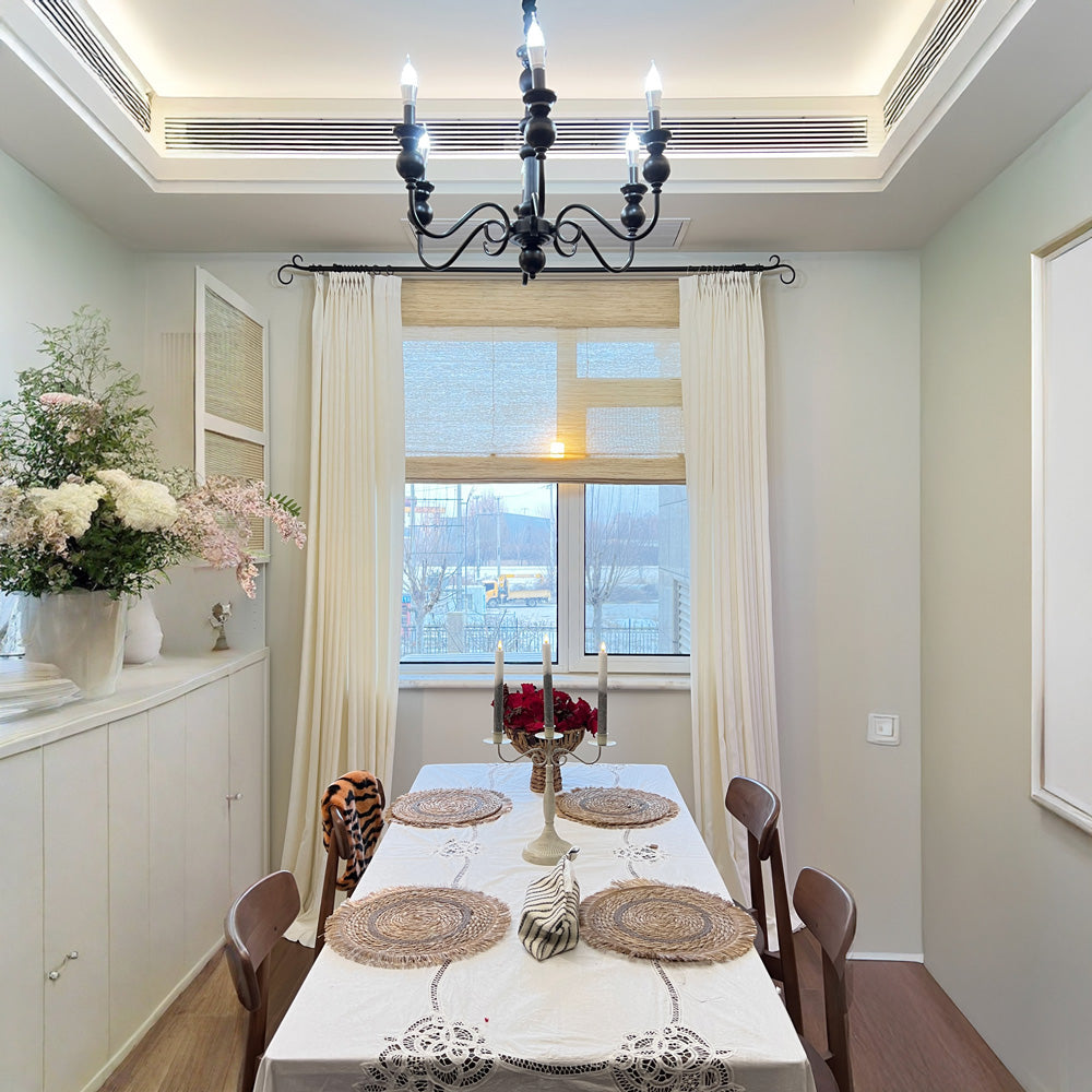 Ivy Vine Leaf Cotton Sheer Curtains