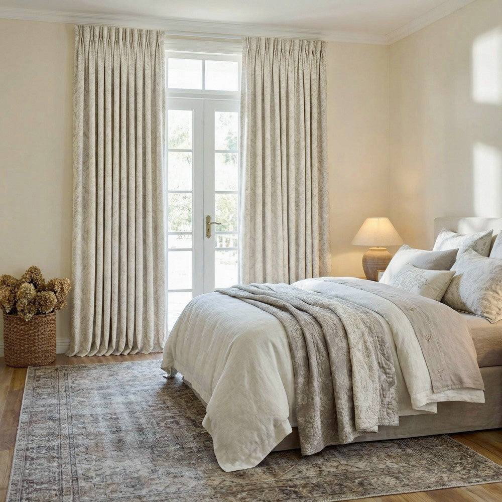 Jolie French Country Style Damak Patterned Curtains