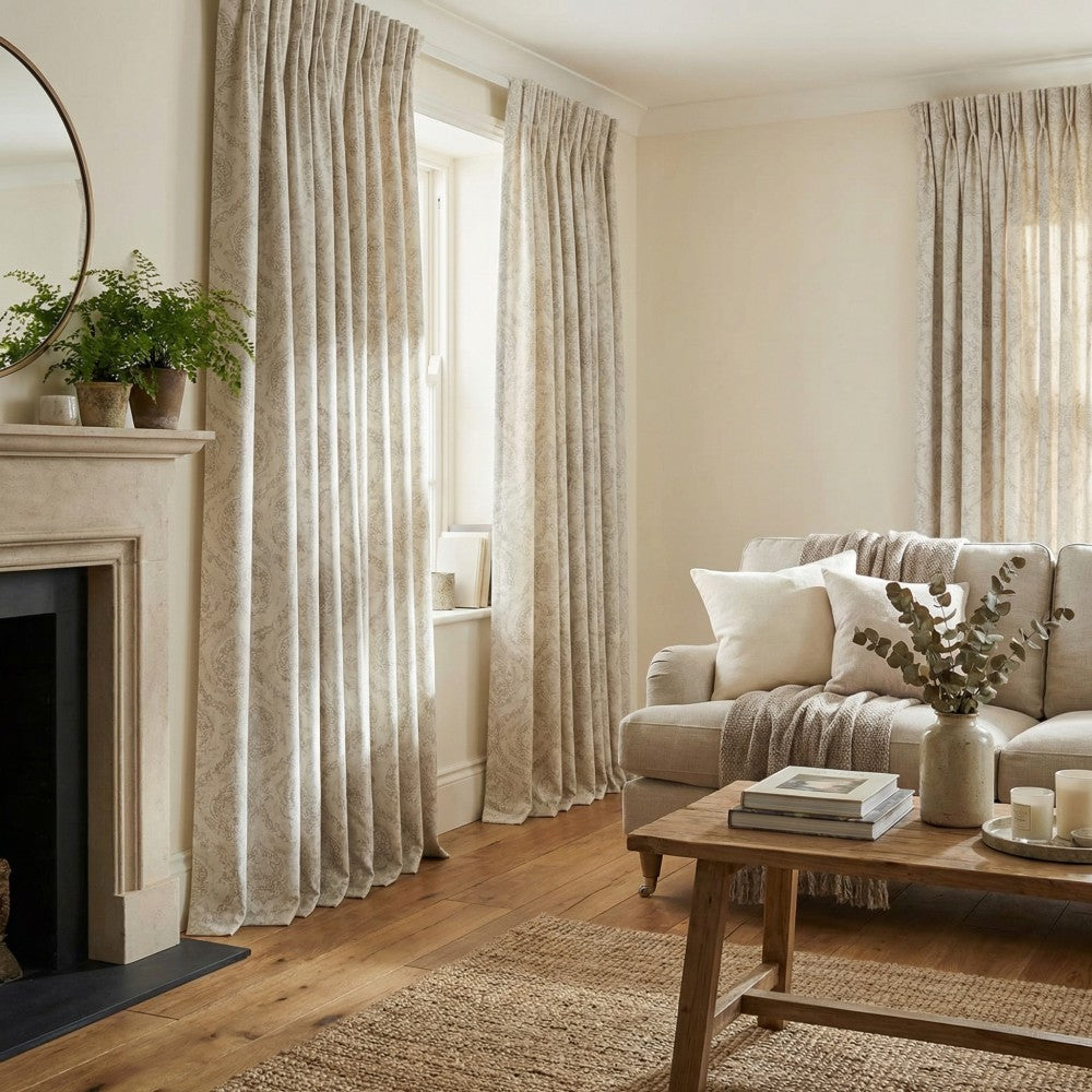 Jolie French Country Style Damak Patterned Curtains