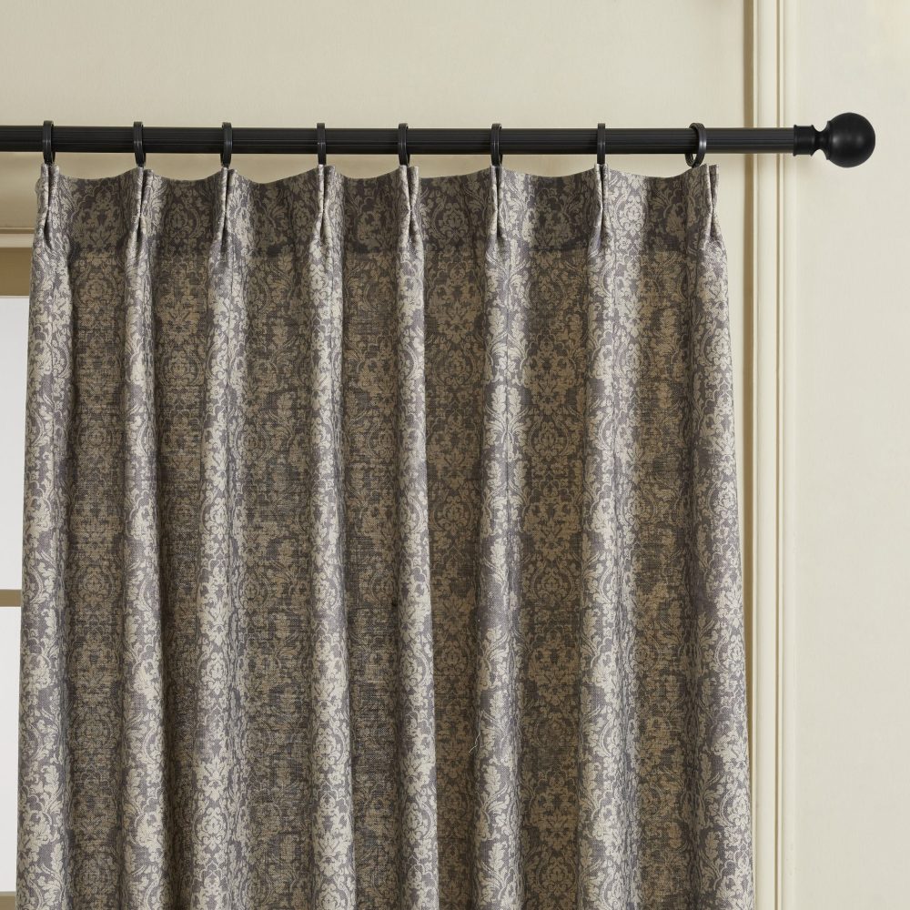 Josephine Printed Damask Linen Custom Curtains