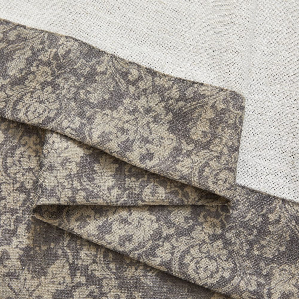Josephine Printed Damask Linen Custom Curtains
