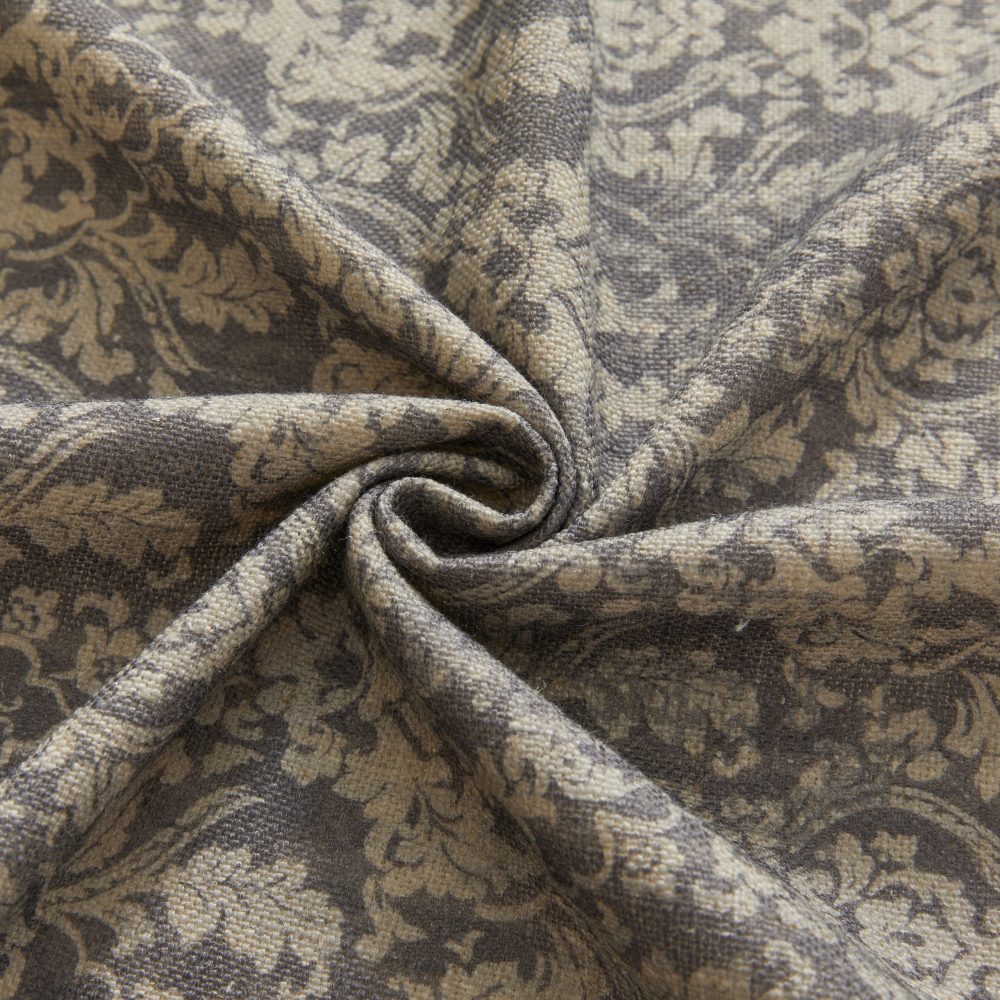 Josephine Printed Damask Linen Custom Curtains