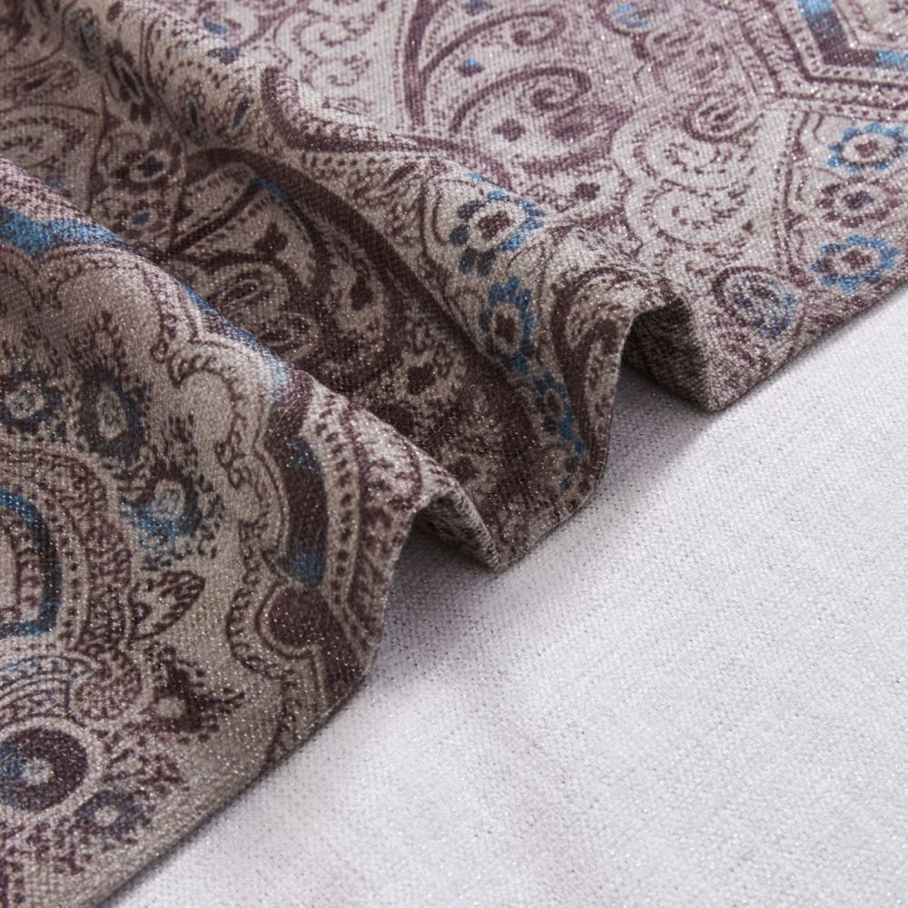 Jules Dark Purple Damask Curtains