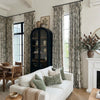 Julia Green Printed Sage Floral Curtains