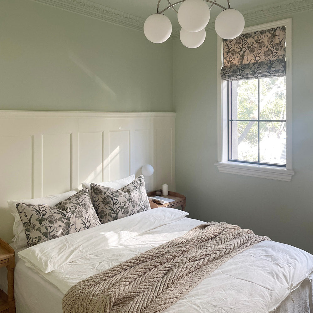 Julia Green Printed Sage Floral Curtains