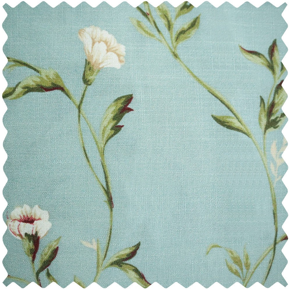 Jussi Pastoral Style Sage Floral Curtains